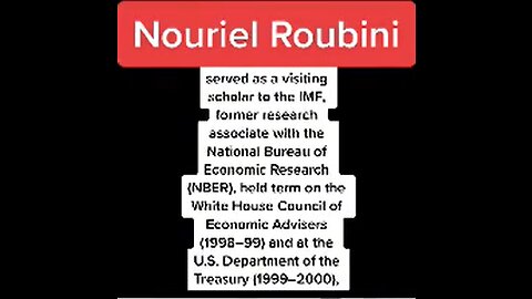 Nouriel Roubini "Technology and AI will destroy the Income for Most of Us"