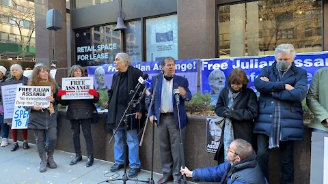 Julian Assange Supporters Protest Extradition Decision Outside British Consulate in New York