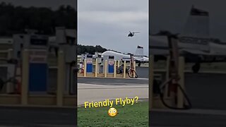 Low Flyby by Military at tiny Airport 😳