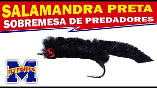 FLY Tying salamander pattern with synthetic material bait for predator FLY FISHING PESCA COM MOSCA