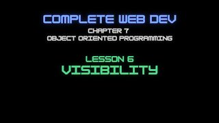 Complete Web Developer Chapter 7 - Lesson 6 Visibility