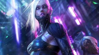 Lively Wallpaper - Cyberpunk Girl Cyborg