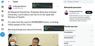 Dr. Masanori Fukushima waarschuwt voor vaccinatie schade.