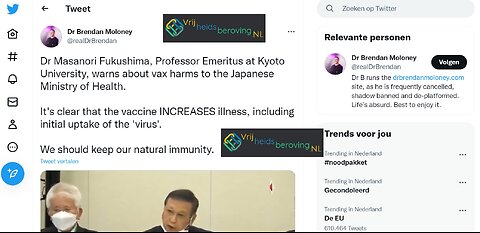 Dr. Masanori Fukushima waarschuwt voor vaccinatie schade.