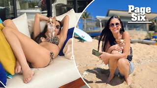 Demi Moore, 60, flaunts bikini body during beach day with pooch