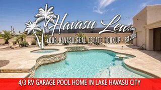 RV Garage Pool Home on Huge Lot in Lake Havasu at 2645 Castaway Dr MLS 1021851