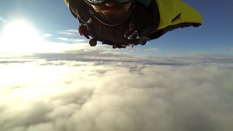 Epic heli wingsuit skydives from above the clouds