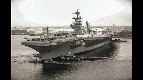 Aircraft carrier Bush leaves Norfolk Naval Shipyard after 30 months of maintenance