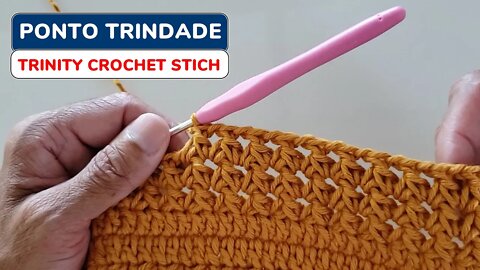 Ponto TRINDADE - Trinity crochet stich | Ponto de crochê