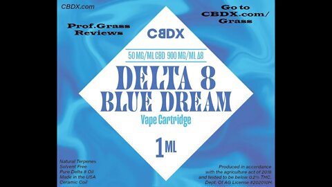 Prof Grass Reviews CBDX Vape Blue Dream