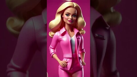 Cute figurine Margot Robbie as Barbie - AI Art #shorts#shortvideos#Figurine#MargotRobbie#Barbie