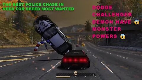 😱 Dodge Challenger Demon: 😱 The Monster Car in Epic Need for Speed Most Wanted Police Chase