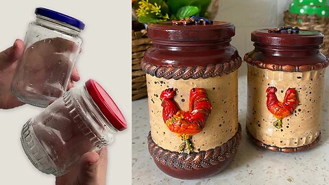 DIY Cute glass jar recycling idea / Kitchen Decor