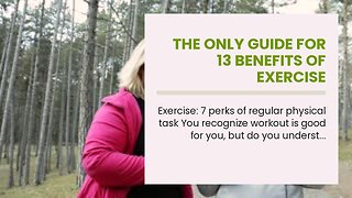 The Only Guide for 13 Benefits of Exercise
