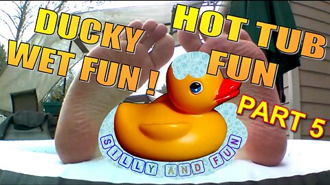 Part 5 Rubber Duck in Spa Hot Tub Goofing Around Hilarious Video on Backyard Patio DIY See Wet Fun