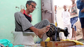Armless Tailor Makes Clothes - With His Feet: BORN DIFFERENT