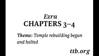 Ezra Chapter 3-4 (Bible Study)