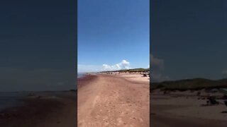 Beautiful clouds on the beach