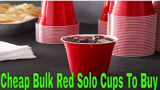 AmazonBasics 16-Ounce Disposable Plastic Cups Review Video Red - Pack of 240