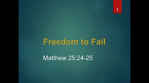 Freedom to Fail