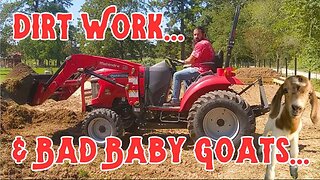 Barn Build Chronicles: Plumbing Prep, Tractor Adventures & Baby Goat Rescue!
