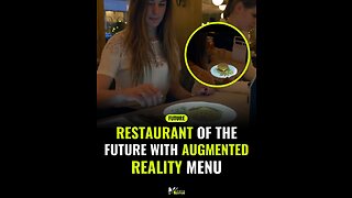 AR Interface to visualize the menu in full size 3D and to easily place the order.