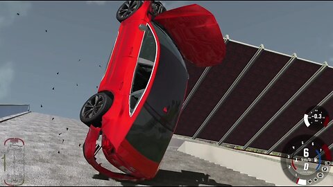 CAR crash 💥🚙 The car jumps and drives down the stairs #62 BeamNG Drive PC Game
