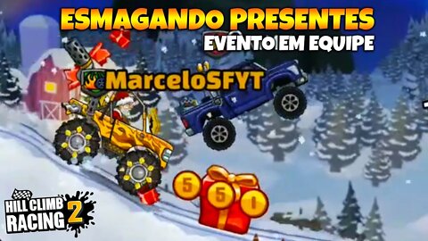 Hill Climb Racing 2 | Esmagando Presentes de Natal em Equipe