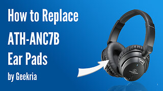 How to Replace ATH-ANC7B Headphones Ear Pads / Cushions | Geekria