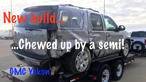 Rebuilding a GMC Yukon hit by a semi Part 1