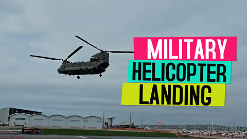Military Helicopters Up Close - As It Lands In Portland Dorset