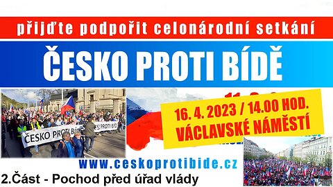 Celonárodní setkání Česko proti bídě 16.4.2023 - 2.část Pochod před úřad vlády