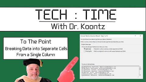 Breaking Data into Separate Cells From a Single Column in Microsoft Excel