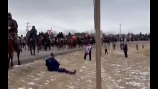 One More Video Of Freedom Cowboys At Coutts Trucker/Farmer Blockade