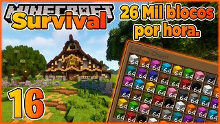 26 Mil Blocos por hora, Farm mais absurda de lã do Minecraft - Survival #16