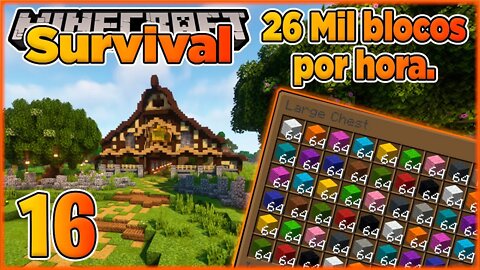 26 Mil Blocos por hora, Farm mais absurda de lã do Minecraft - Survival #16