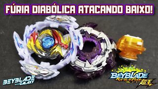 Testando 046 - RAGE DIABOLOS .Lw 3A contra 3 combos - Beyblade Burst ベイブレードバースト