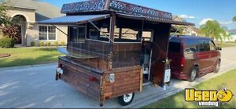 Used - 7' x 10' Custom-Built Tiki Hut Concession Trailer for Sale in Florida