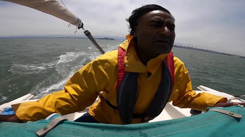 Sailing with friends on San Francisco Bay.