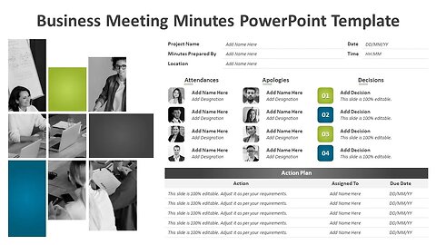 Business Meeting Minutes PowerPoint Template