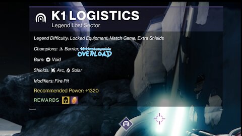 Destiny 2 Legend Lost Sector: The Moon - K1 Logistics 8-28-21