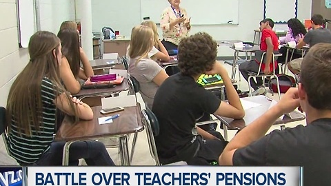 Battle over teachers' pensions