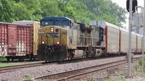 CSX Q217 Autorack Train From Marion, Ohio July 24, 2021