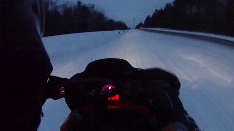 Snowmobile Trail Riding (Gaylord Michigan) Part 14