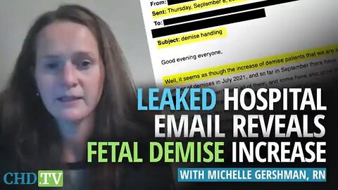 Leaked hospital email reveals fetal demise increase after COVID jab