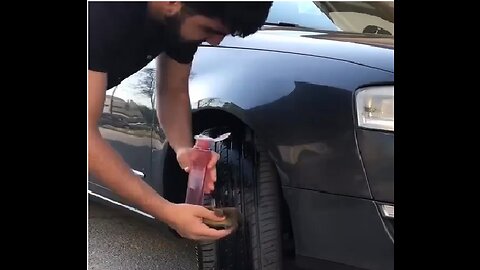 Preparing Car for date with hot girl