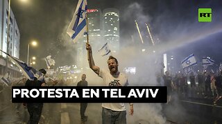 Multitudinaria protesta en Tel Aviv tras la dimisión forzada de un jefe de la Policía