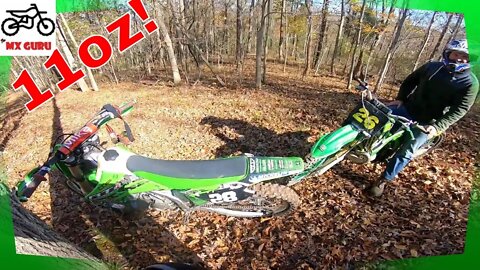 Testing out an 11 ounce flywheel weight on my 2007 KX250!