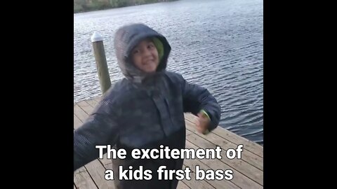 Catching First Bass #firstbass #catchingfirstbass #youtubeshorts