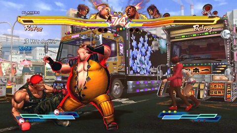 Street Fighter X Tekken: Rufus & Lars vs Julia & Balrog - 1440p No Commentary